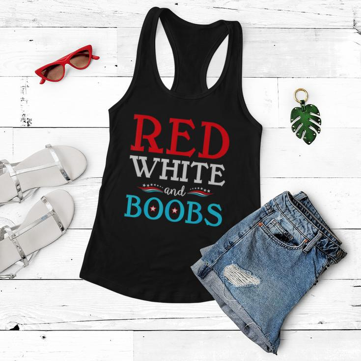 Red White And Boobs 4Th Of July Quote Independence Day Women Flowy Tank