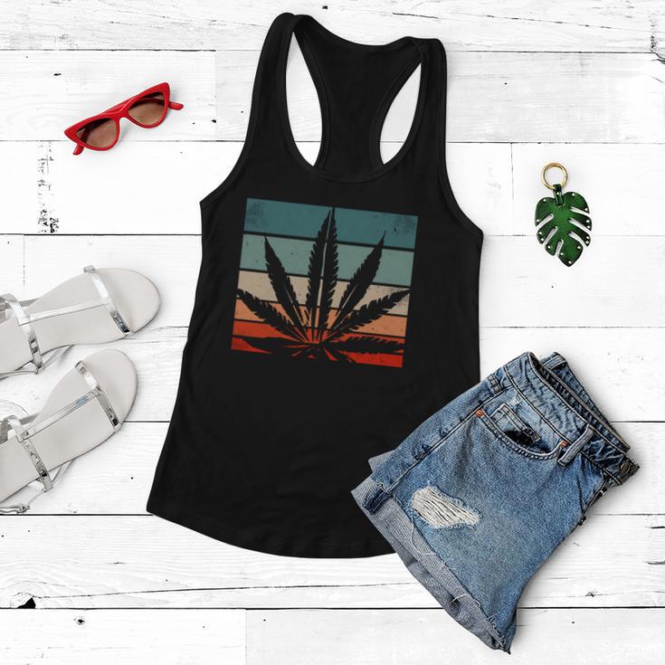 Retro Cannabis Women Flowy Tank