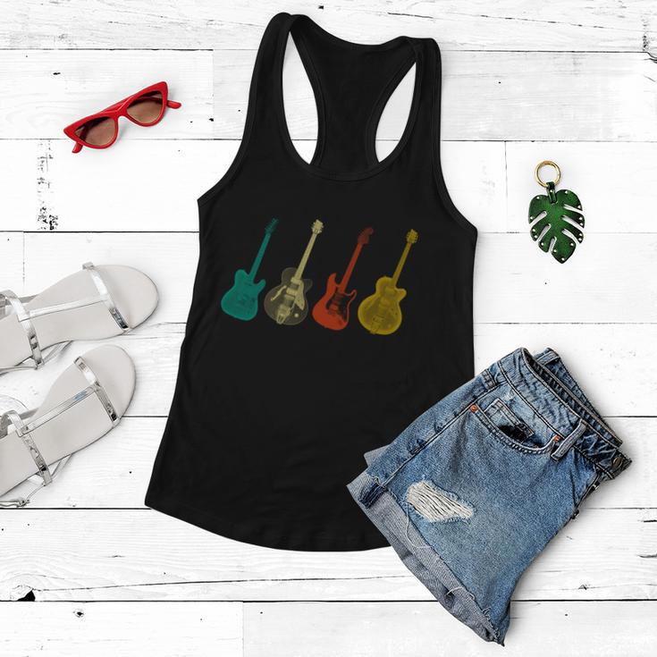 Retro Electric Guitar Women Flowy Tank