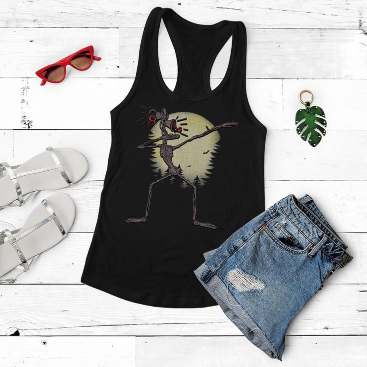 Scary Siren Head Monster Dabbing Women Flowy Tank