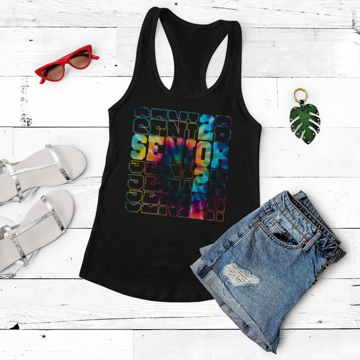 Senior Graduation Seniors 2022 Colorful Tie Dye Women Flowy Tank