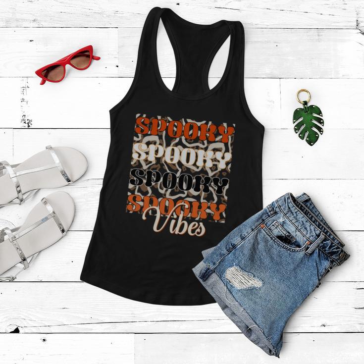 Spooky Spooky Spooky Spooky Vibes Halloween Quote V2 Women Flowy Tank