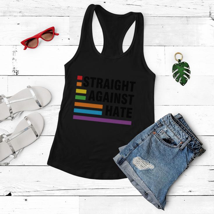 Straight Against Hate Pride Month Lbgt Women Flowy Tank