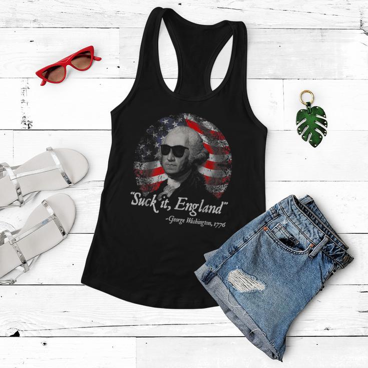 Suck It England Funny 4Th Of July George Washington Women Flowy Tank