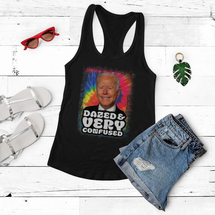 Tie Dye Biden Dazed And Very Confused Funny Tshirt Women Flowy Tank