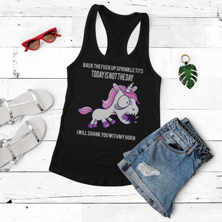 Today Is Not The Day Shank You Unicorn Horn Tshirt Women Flowy Tank