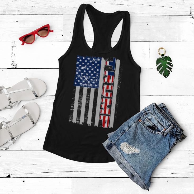 Trump Distressed Usa Flag Women Flowy Tank