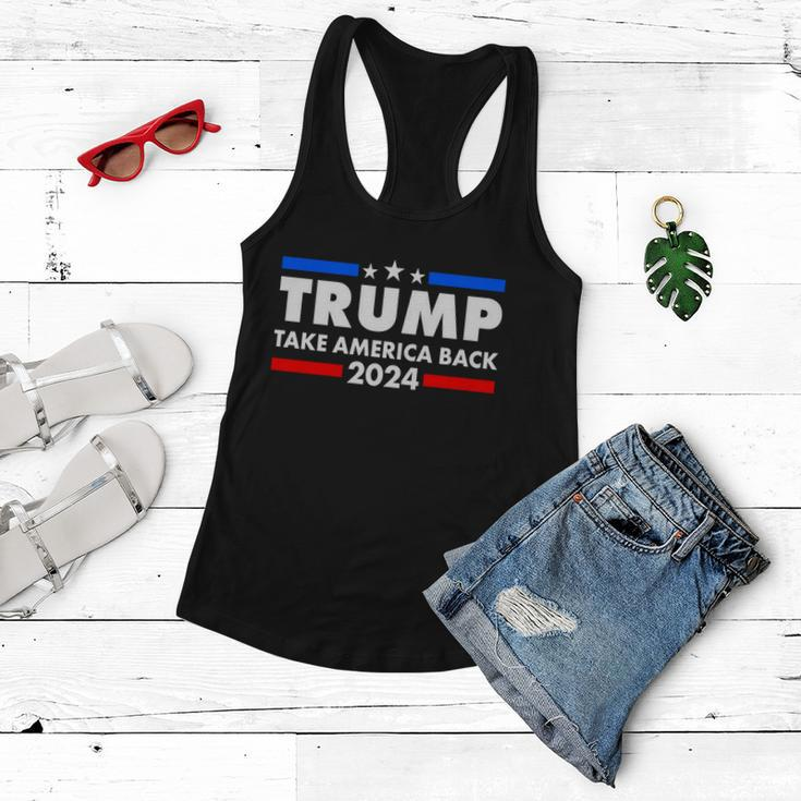 Trump Take America Back 2024 Election Logo Women Flowy Tank
