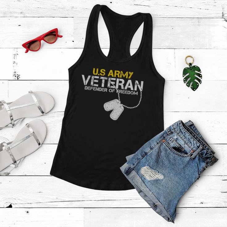 Us Army Veteran Defender Of Freedom Women Flowy Tank