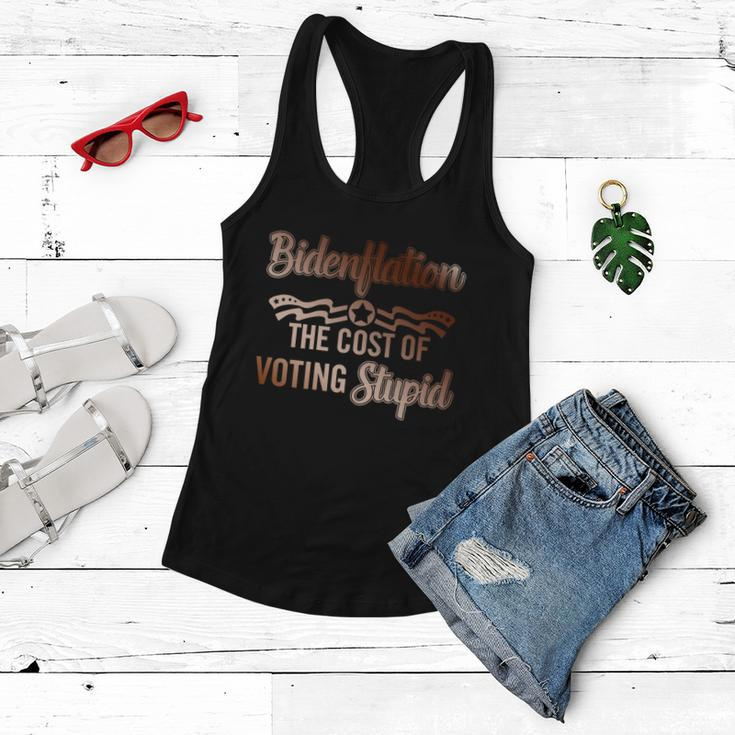 Us President Flation The Cost Of Voting Stupid 4Th July Gift Women Flowy Tank