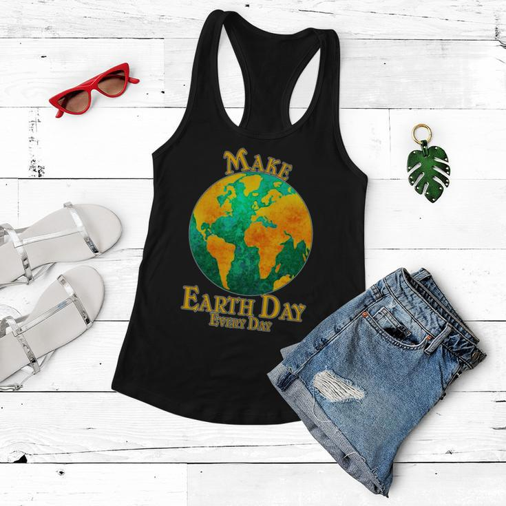 Vintage Make Earth Day Every Day Tshirt Women Flowy Tank