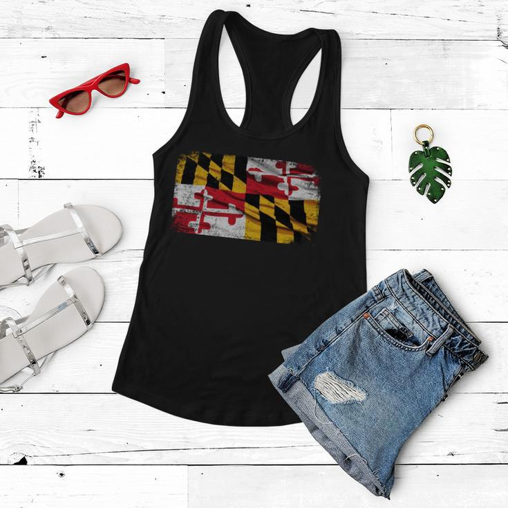 Vintage Maryland Flag Women Flowy Tank