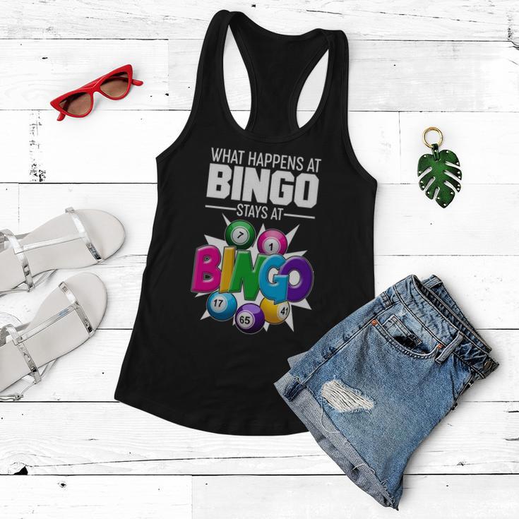 What Happens At Bingo Stays At Bingo Women Flowy Tank