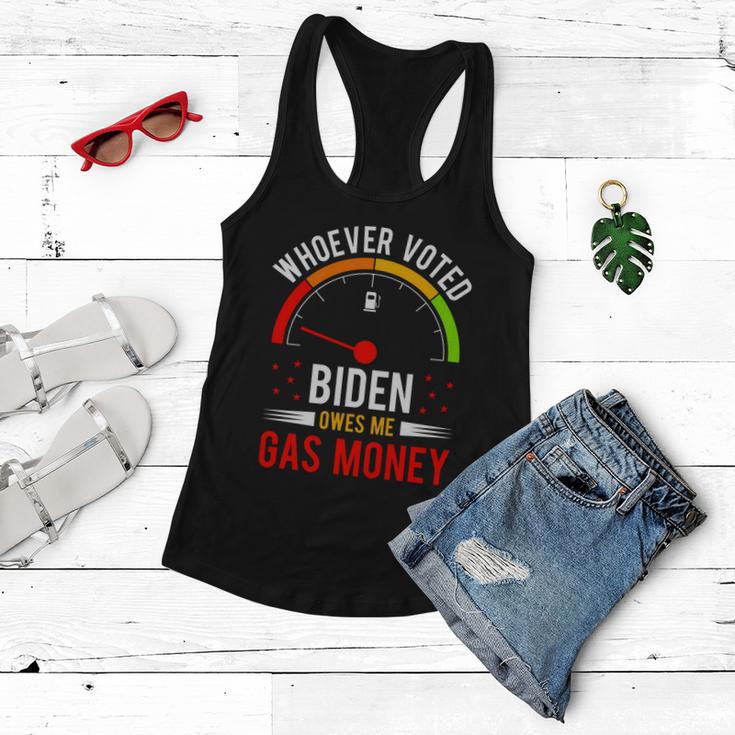 Whoever Voted Biden Owes Me Gas Money V4 Women Flowy Tank