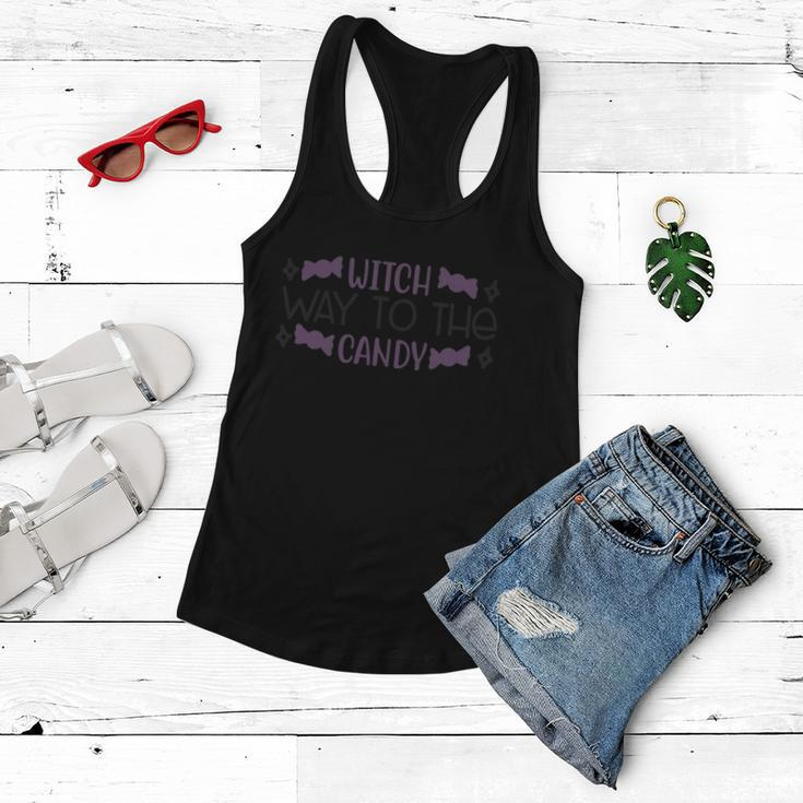 Witch Way To The Candy Halloween Quote V4 Women Flowy Tank