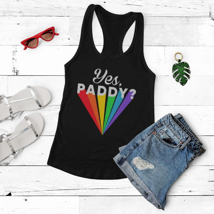 Yes Paddy Rainbow St Pattys Day Daddy Lgbt Gay Pride Month 2022 Graphic Design Printed Casual Daily Basic Women Flowy Tank