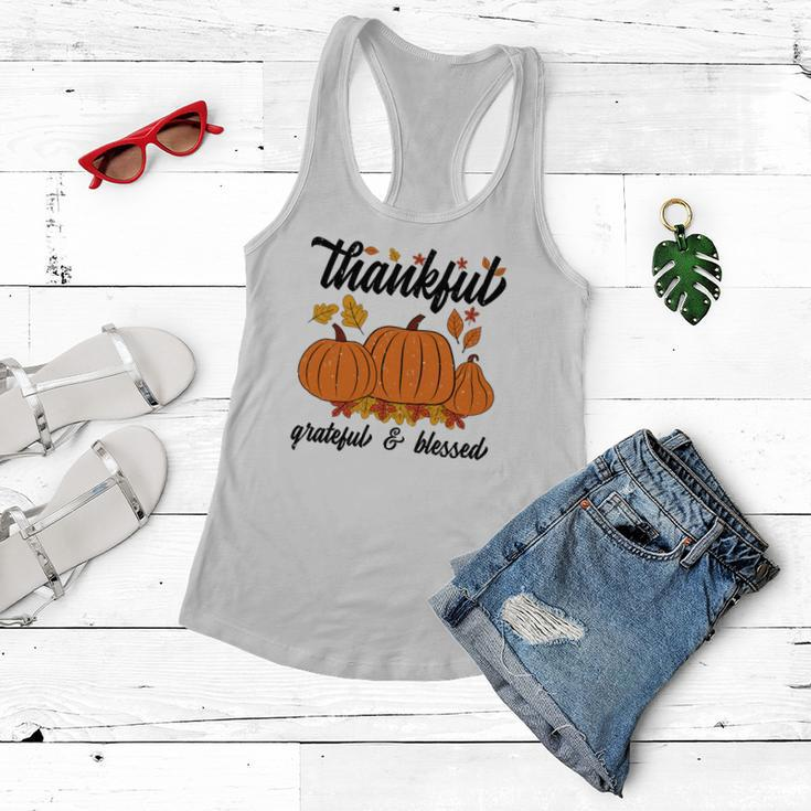 Autumn Thankful Grateful Blessed New Fall Gift Women Flowy Tank