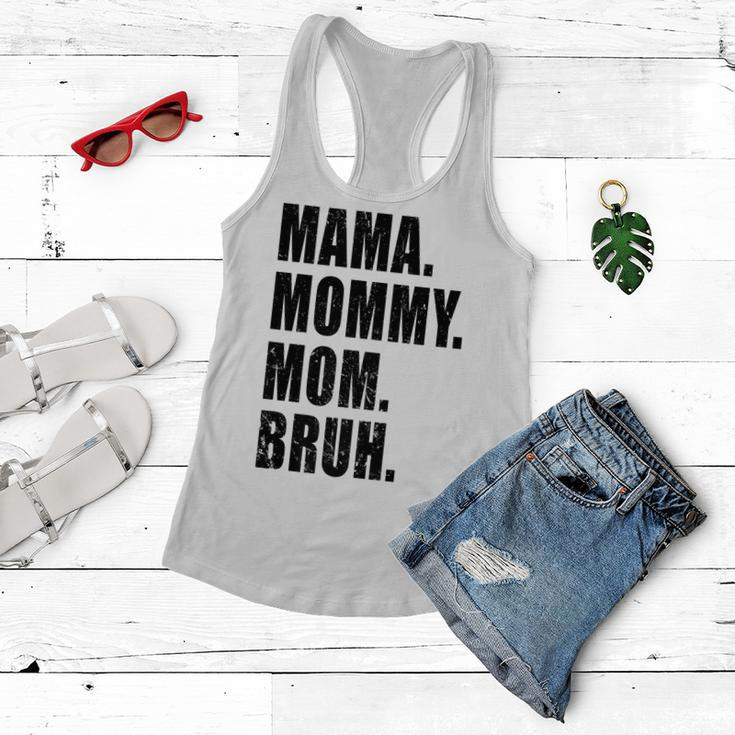 Mama Mommy Mom Bruh Mommy And Me Funny Boy Mom Life Vintage Women Flowy Tank