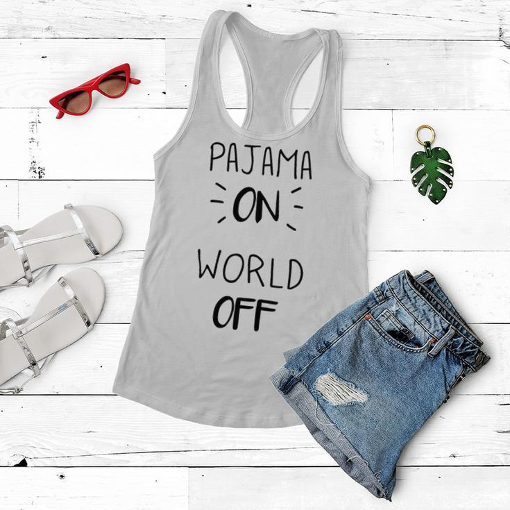 Pajama On World Off Women Flowy Tank