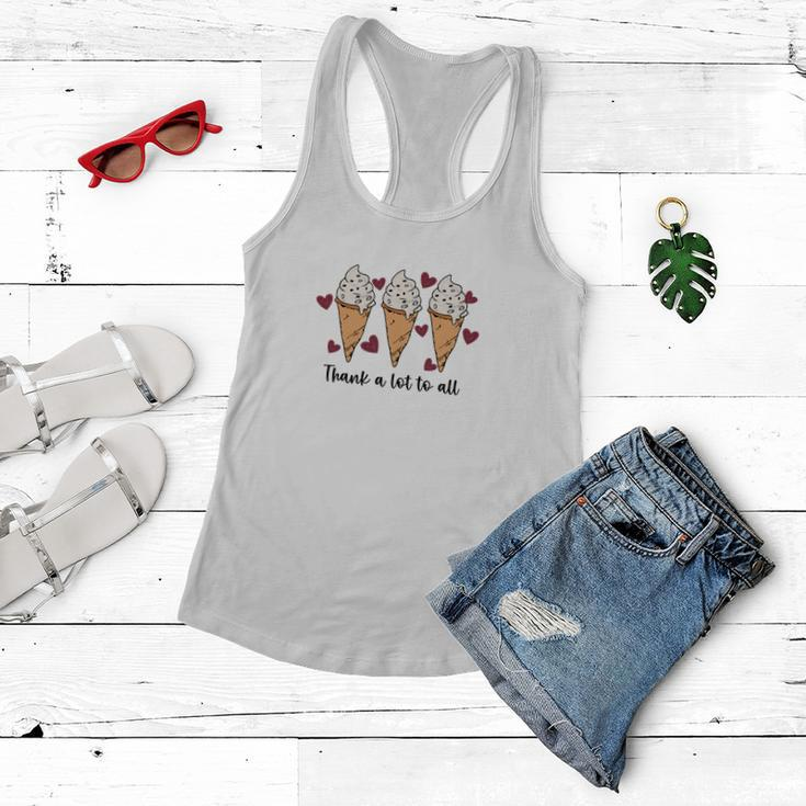 Thank A Lot To All Ice Cream Fall Present Women Flowy Tank