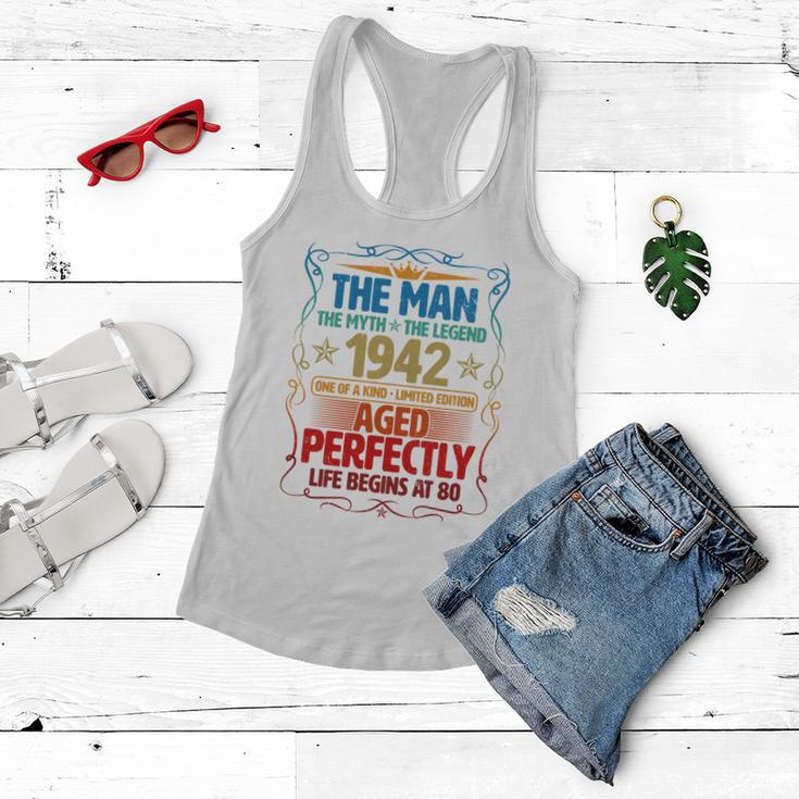 The Man Myth Legend 1942 Aged Perfectly 80Th Birthday Women Flowy Tank