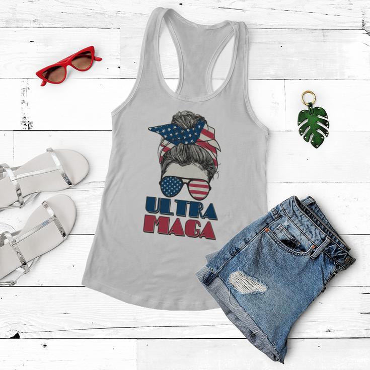 Ultra Maga Hair Bun Woman Women Flowy Tank