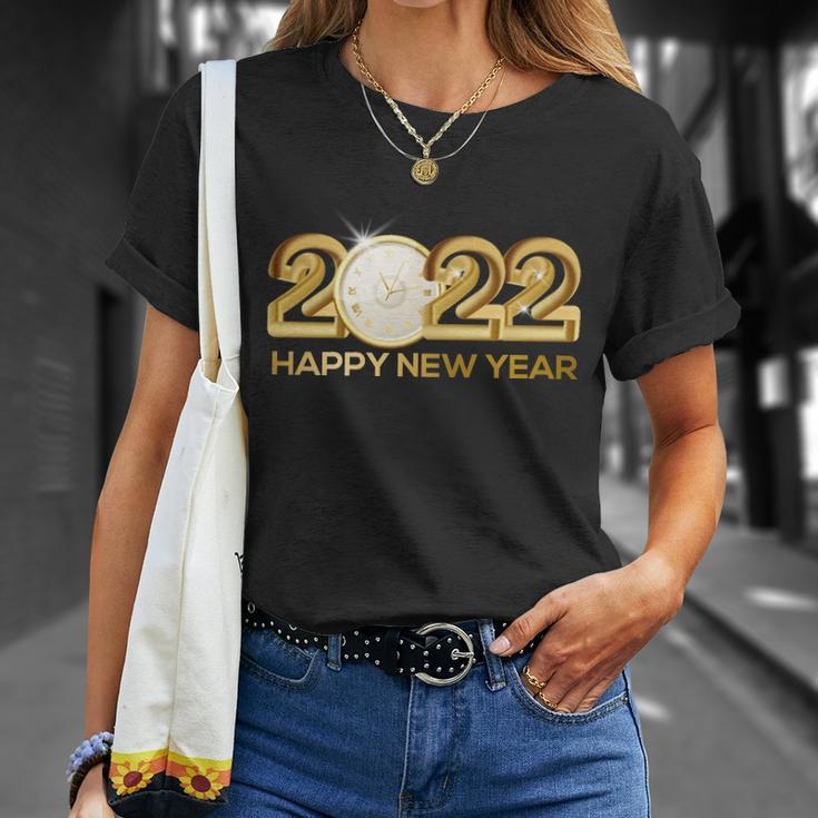 2022 Happy New Year Golden Logo Unisex T-Shirt Gifts for Her