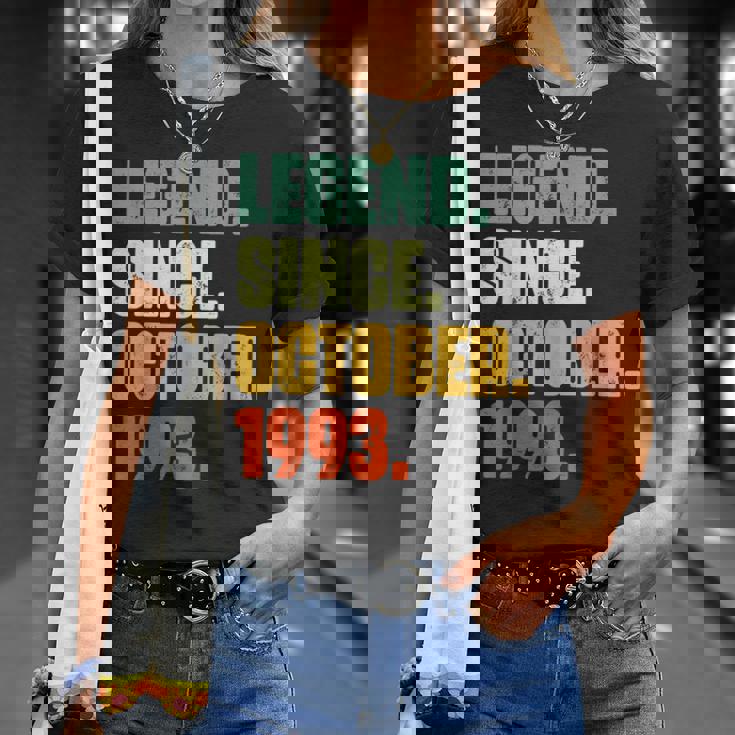 29 Years Old Legend Since October 1993 29Th Birthday V2 T-shirt Gifts for Her