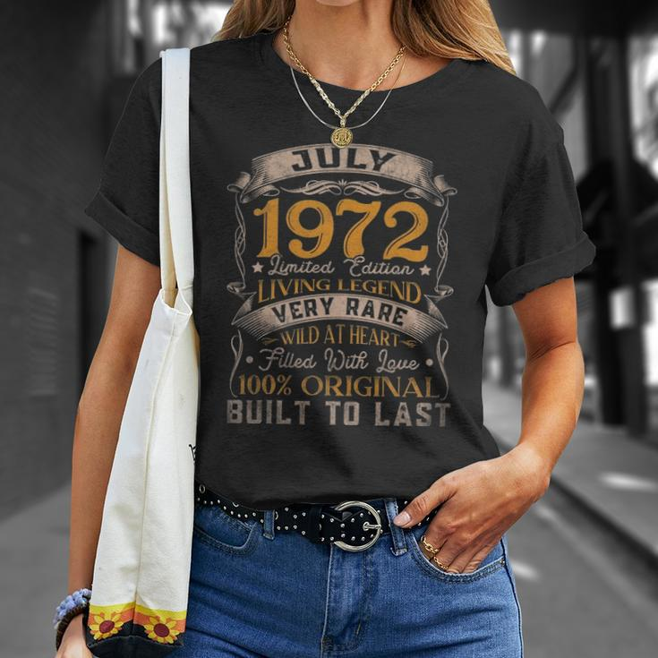 50 Years Old Vintage July 1972 Limited Edition 50Th Birthday Unisex T-Shirt Gifts for Her