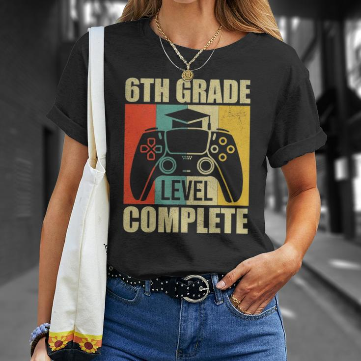 6Th Grade Level Complete Gamer S Boys Kids Graduation Unisex T-Shirt Gifts for Her