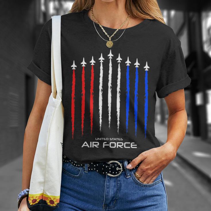 Air Force Us Veterans 4Th Of July Great Gift American Flag Meaningful Gift Unisex T-Shirt Gifts for Her