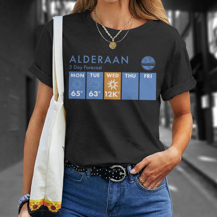 Alderaan 5 Day Forecast Tshirt Unisex T-Shirt Gifts for Her