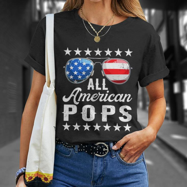 All American Pops Shirts 4Th Of July Matching Outfit Family Unisex T-Shirt Gifts for Her