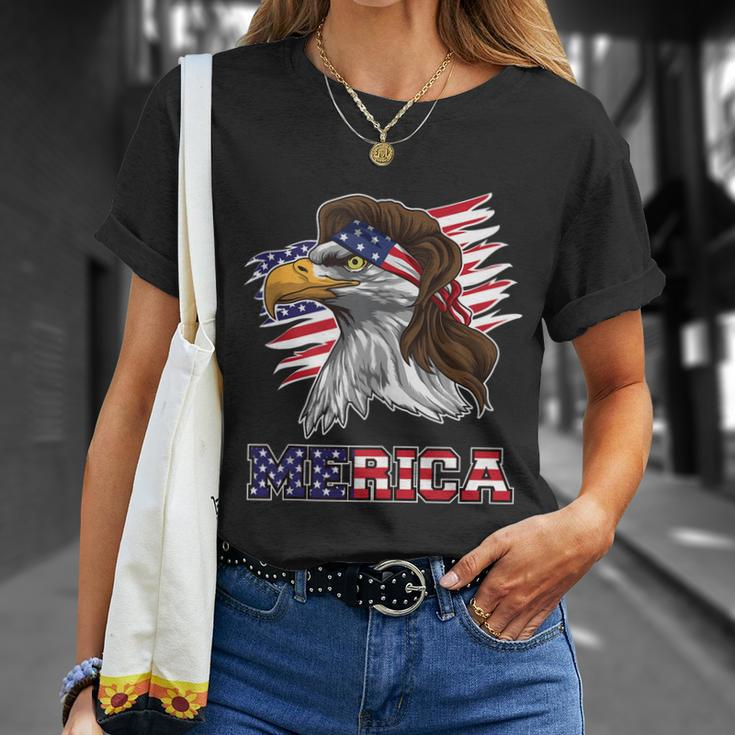 American Bald Eagle Mullet 4Th Of July Funny Usa Patriotic Meaningful Gift Unisex T-Shirt Gifts for Her