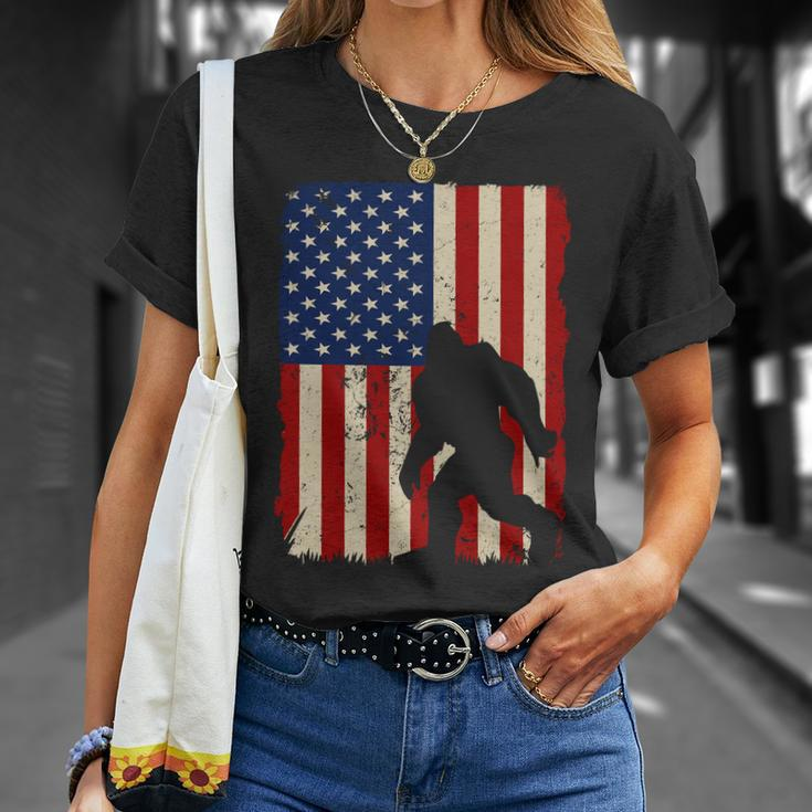 American Flag Gorilla Plus Size 4Th Of July Graphic Plus Size Shirt For Men Wome Unisex T-Shirt Gifts for Her