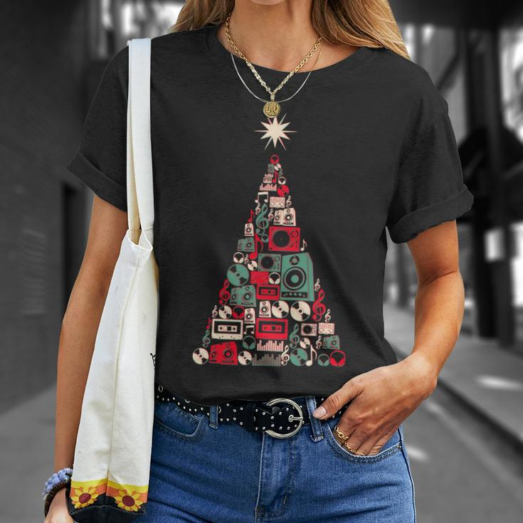 Audio Music Fan Christmas Tree Unisex T-Shirt Gifts for Her
