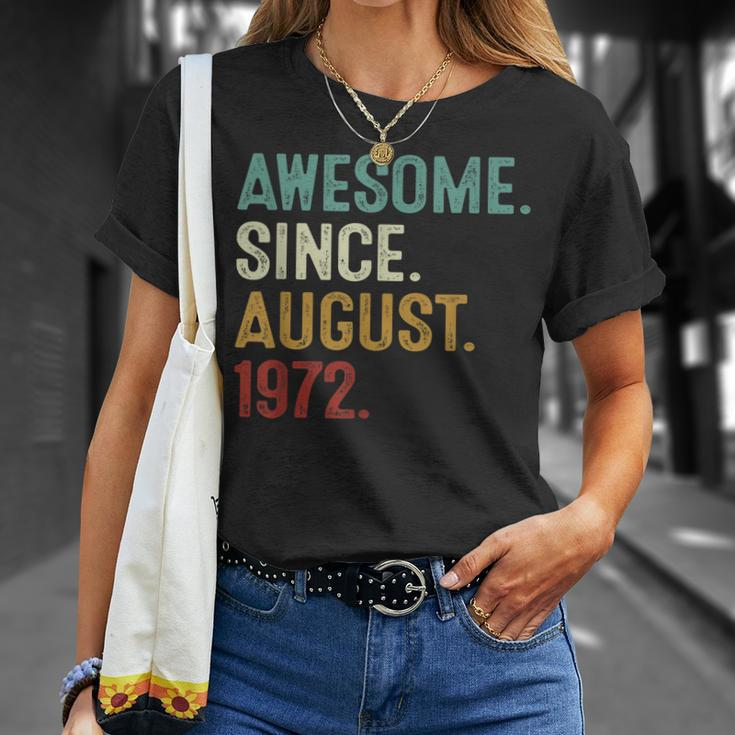 Awesome Since August 1972 50 Years Old 50Th Birthday T-shirt Gifts for Her