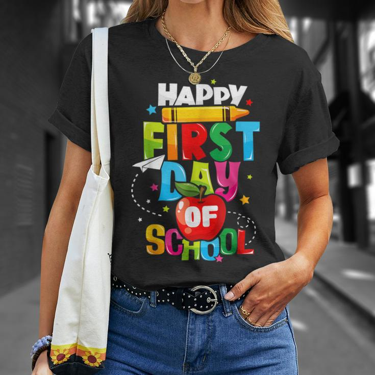 Back To School Teachers Kids Child Happy First Day Of School Unisex T-Shirt Gifts for Her