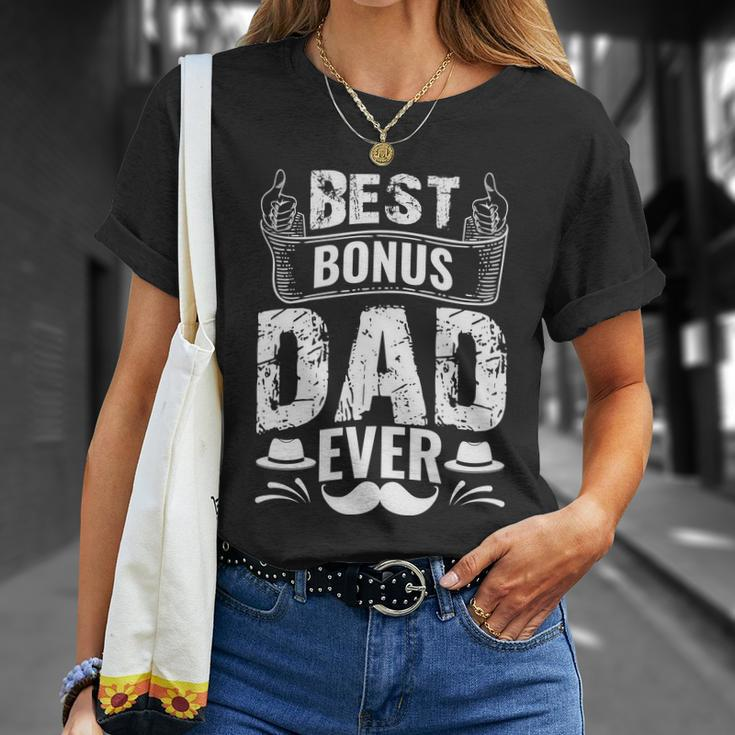 Best Bonus Dad Ever V2 Unisex T-Shirt Gifts for Her
