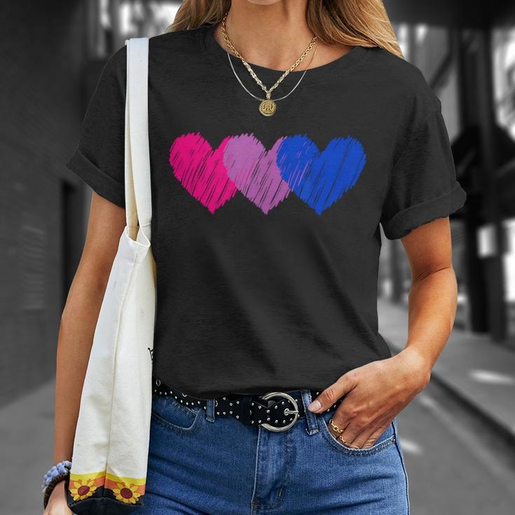 Bisexual Heart Bisexuality Bi Love Flag Lgbtq Pride Unisex T-Shirt Gifts for Her
