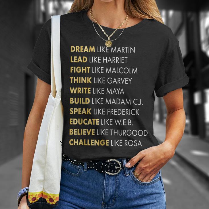 Black History Gifts Dream Like Martin Unisex T-Shirt Gifts for Her