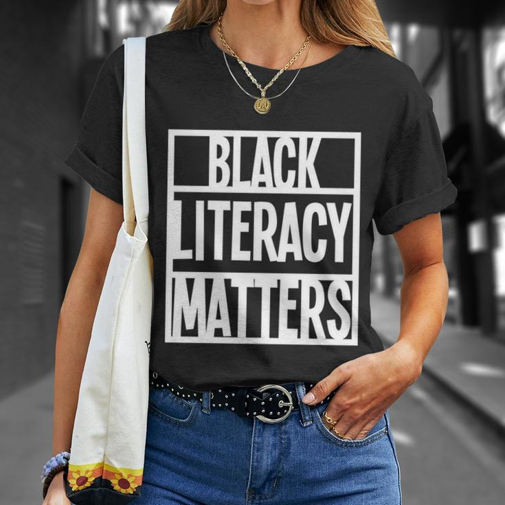 Blmgift Black Literacy Matters Cool Gift Unisex T-Shirt Gifts for Her