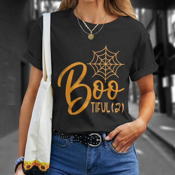 Boo Tiful 2 Halloween Quote Unisex T-Shirt Gifts for Her