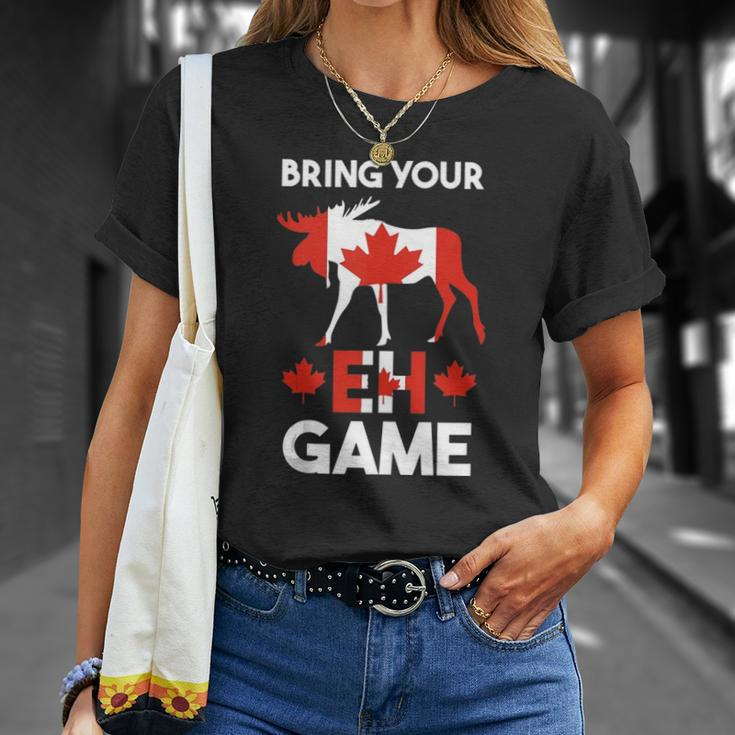 Bring Your Eh Game Canada V2 Unisex T-Shirt Gifts for Her