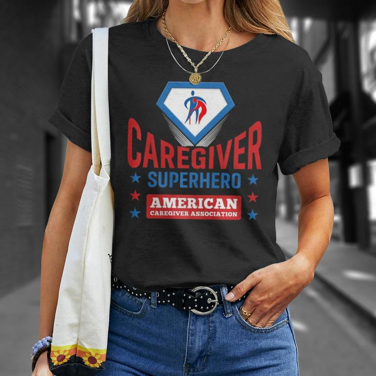 Caregiver Superhero Official Aca Apparel Unisex T-Shirt Gifts for Her
