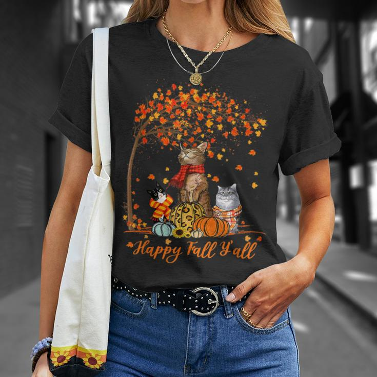 Cat It’S Fall Y’All Pumpkin Autumn Halloween Cat Fall Autumn T-shirt Gifts for Her