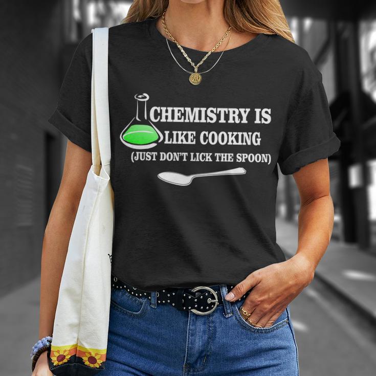 Chemistry Cooking Dont Lick The Spoon Tshirt Unisex T-Shirt Gifts for Her