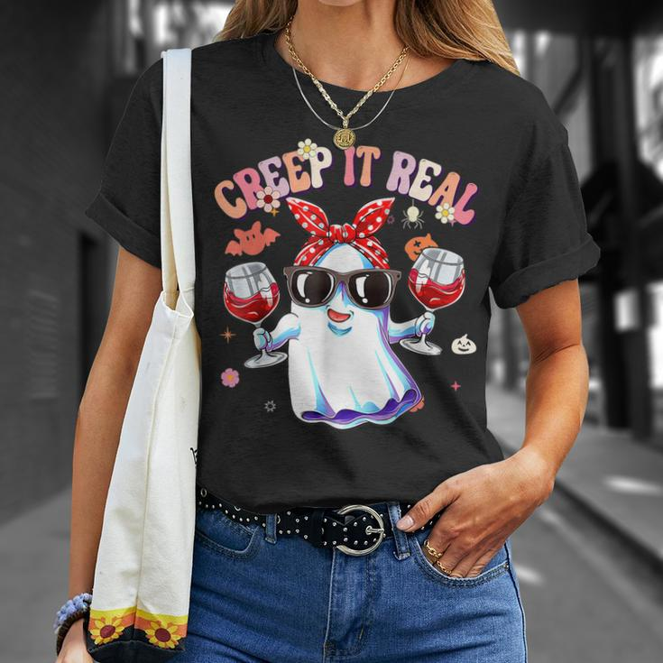 Creep It Real Ghost Boys Girls Halloween Costume T-shirt Gifts for Her