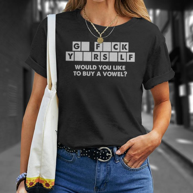 Crossword Go F Yourself Would You Like To Buy A Vowel Unisex T-Shirt Gifts for Her