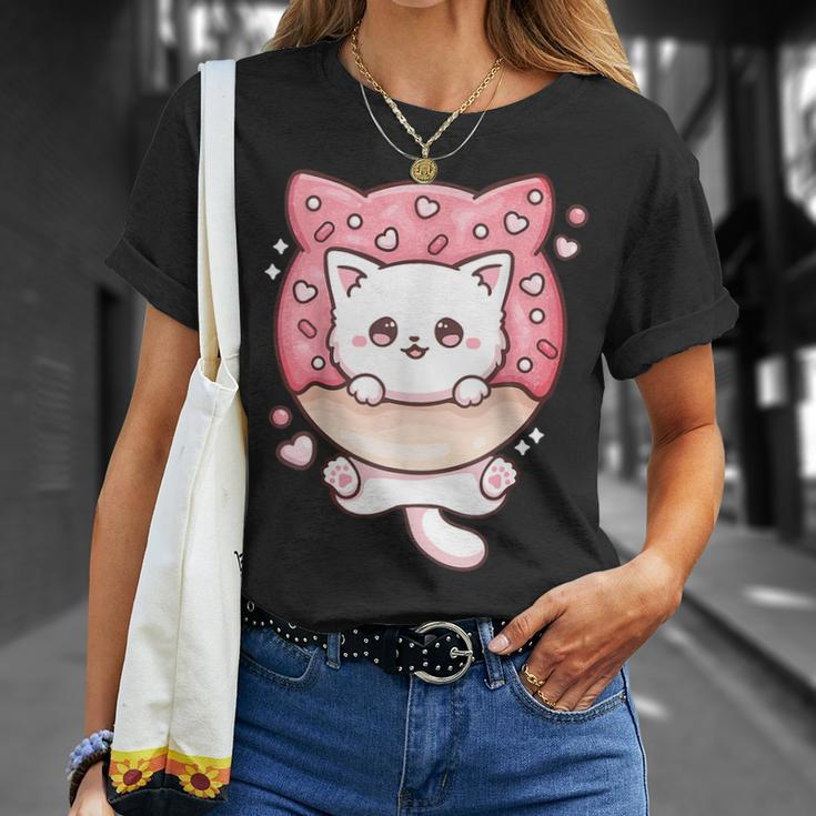 Cute Kawaii Cats Donut Anime Lover Otaku Cats Japanese T-shirt Gifts for Her